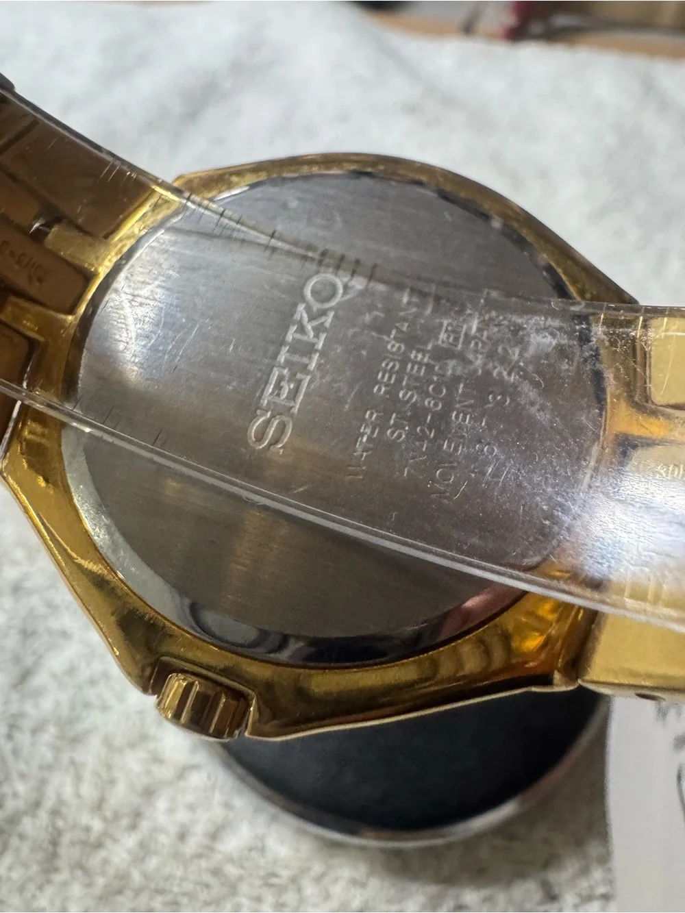Seiko Gold Tone Analog Watch with Date